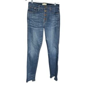 Madewell Button Fly 10" High Rise Skinny Ankle Jeans Sz 28